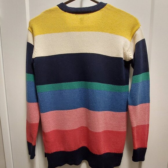 CHAPS Women's V-Neckline Long Sleeves Multi-Stripes Sweater - Size XS/TP - Picture 3 of 11